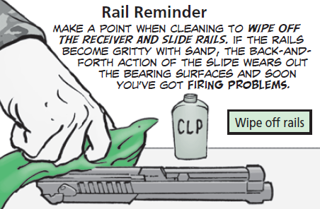 Wipe off rails